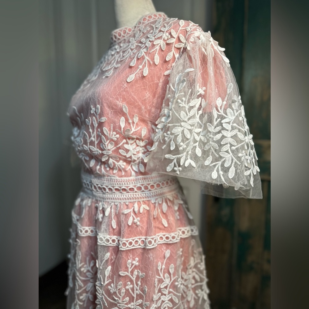 Ivy City Co | Dresses | Sicily Dress With Flutter Sleeves In Pink size 1x - Picture 9 of 17